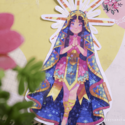 Virgen Guadalupecita Sparkly Sticker