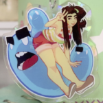 Tropical Playah Blob Acrylic Keychain