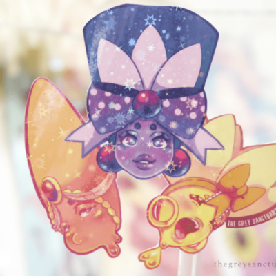 Fruity Trio Bubbly Heads Sparkle Sticker